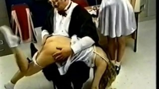 Spanking school girl old