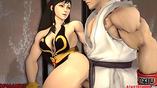 Horny and naughty chun li pussy rammed well